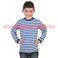 Tee Shirt enfant "Gondolier, Clown rayé bleu blanc