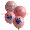 Sac de 100 ballons rose  "Vive les Mariés", Ø 30cm  