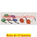 Boite de 12 Lunettes couleur ronde Lennon Hippie