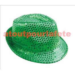 Borsalino Disco Sequin Paillettes Vert Borsalino Disco Sequin Paillettes Vert