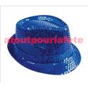 Borsalino Disco Sequins Paillettes Bleu