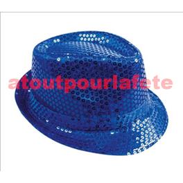 Borsalino Disco Sequin Paillettes Bleu Borsalino Disco Sequin Paillettes Bleu