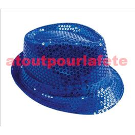 Borsalino Disco Sequin Paillettes Bleu