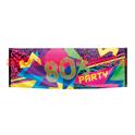 Bannière  de décoration "80's Party"  220cm X 74cm Polyester