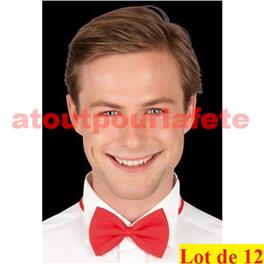 Lot de 12 Noeud papillon en satin rouge, Dandy, Donald, Saw Lot de 12 Noeud papillon en satin rouge, Dandy, Donald, Saw