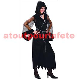 Costume adulte luxe veuve noire - S/M - nr Costume adulte luxe veuve noire - S/M - nr