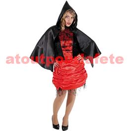 Cape avec capuche en satin noir 95cm Conte, Légende, Cape avec capuche en satin noir 95cm Conte, Légende,