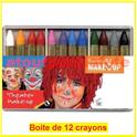 Boîte de 12 crayons gras coloris assortis 