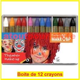Boîte de 12 crayons gras coloris assortis 