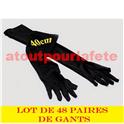 Lot de 48 paires de Gants long Noir 40cm (la paire)