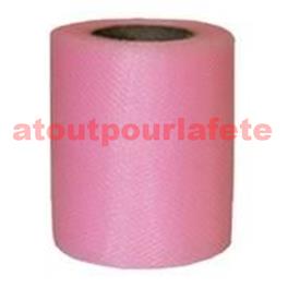 Tulle Rose 8cm pour décoration voiture (rouleau de 20m)