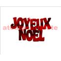 Confettis de table "joyeux Noël" - rouge métallisé - 1,5 x 2,5 cm - sachet 10 gr