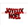 Confettis de table "joyeux Noël" - rouge métallisé - 1,5 x 2,5 cm - sachet 10 gr