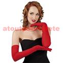 Gants longs - 60cm - rouge- la paire