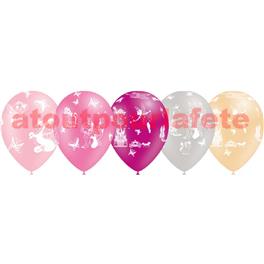 Pochette de 8 Ballons Ø30cm "Fée" (impréssion tout autour) Pochette de 8 Ballons Ø30cm "Fée" (impréssion tout autour)