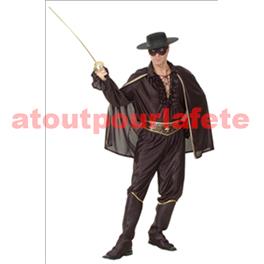 Déguisement de Justicier, Zorro, Bandit Masqué (T.U)