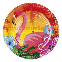Lot de 6 assiettes "Hibiscus" 23cms Lot de 6 assiettes "Hibiscus" 23cms