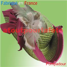 Tricorne Pompadour adulte en paille Tricorne Pompadour adulte en paille