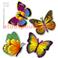 Set de 4 Papillons fluorescent 32 cm 