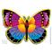 Set de 4 Papillons fluorescent 32 cm 
