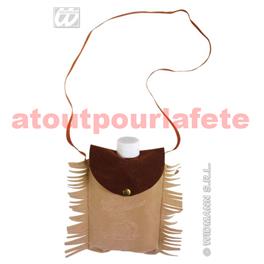 Gourde Indien - Cowboy, aspect daim Gourde Indien - Cowboy, aspect daim