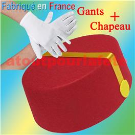 Set de déguisement Groom - Spirou (chapeau + gants blanc) Set de déguisement Groom - Spirou (chapeau + gants blanc)