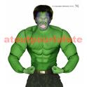 Chemise de déguisement de Hulk, "Muscle Vert" adulte