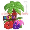 Décoration Panneau "Aloha" 48 X 38cm, Party, Hawai, Iles, Tahiti, exotique, tahitienne,