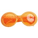 Lunette disco paillettes glitter neon orange,