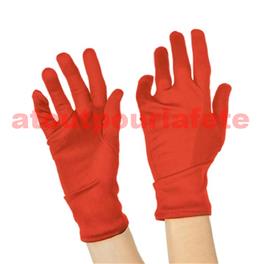 Gants rouge court 26cms (la paire)