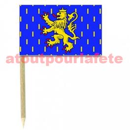blister de 50 Mini drapeaux Franche Comté 3 x 5cm