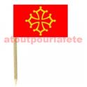 blister de 50 Mini drapeaux Languedoc 3 x 5cm