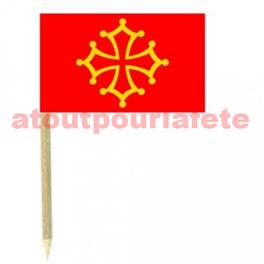 blister de 50 Mini drapeaux Languedoc 3 x 5cm blister de 50 Mini drapeaux Languedoc 3 x 5cm