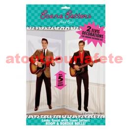 Set de 2 décorations Rock N' Roll Elvis Set de 2 décorations Rock N' Roll Elvis