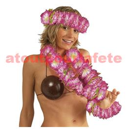 Set Hawaïen (4 pièces)(Collier+TdT+Bracelets(2))(coloris panachés) Set Hawaïen (4 pièces)(Collier+TdT+Bracelets(2))(coloris panachés)
