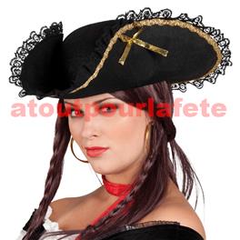 Chapeau Tricorne, Bicorne Angélique, Marquise, Pirate Chapeau Tricorne, Bicorne Angélique, Marquise, Pirate