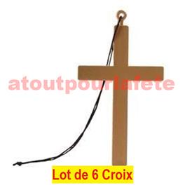 Lot de 6 Croix de Curé, Ecclésiastique, Exorciste 24cms