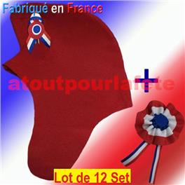 LOT A PRIX PRO: Lot de 12 Set 14 Juillet (12Phrygien+12cocardes Ø80mm ) LOT A PRIX PRO: Lot de 12 Set 14 Juillet (12Phrygien+12cocardes Ø80mm )