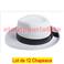 LOT A PRIX PRO: 12 Chapeaux Borsalino blanc, Gangster, Prohibition, Mafia, 