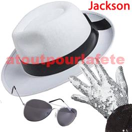 Set Mickael Jackson (chapeau + Gant) Set Mickael Jackson (chapeau + Gant)