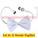 LOT A PRIX PRO: 12 Noeuds Papillon blanc