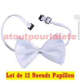 LOT A PRIX PRO: 12 Noeuds Papillon blanc