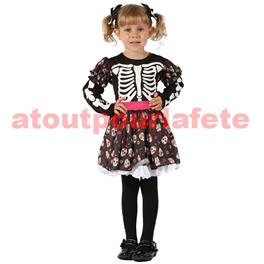 Costume baby luxe robe Day of the Dead - 80/92 cm