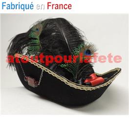 Tricorne Gothic adulte en feutre Veritable Tricorne Gothic adulte en feutre Veritable