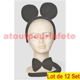LOT A PRIX PRO: 12 Set de déguisement Mickey (Serre tête oreilles) LOT A PRIX PRO: 12 Set de déguisement Mickey (Serre tête oreilles)