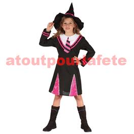 Déguisement enfant de Sorcière Rose/noire L (10/12 ans) 