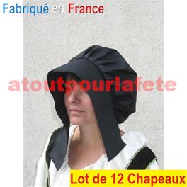 LOT A PRIX PRO: 12 chapeaux - coiffe de Lavandière, Médivale, moye-age, Paysanne, 