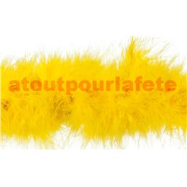 Boa marabout en duvet Jaune 1,80m 15grs Boa marabout en duvet Jaune 1,80m 15grs