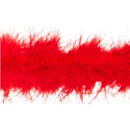 Boa marabout en duvet rouge 1,80m 15grs Boa marabout en duvet rouge 1,80m 15grs