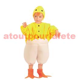 Déguisement enfant de Poussin dans une coquille d'oeuf Déguisement enfant de Poussin dans une coquille d'oeuf